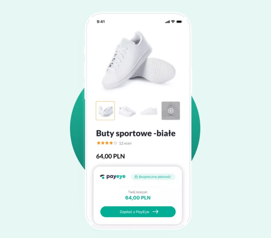 Widget płatności Payeye - wersja mobile